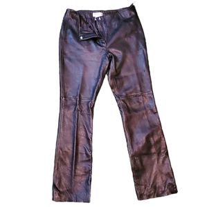 Vintage Hugo Buscati Straight Leg Leather Pants